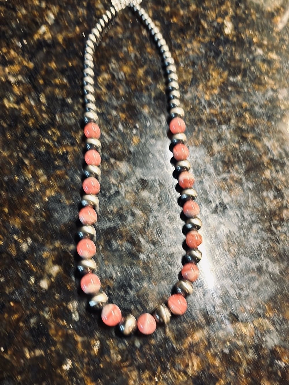 Sterling Pearls & Rhodochrosite Necklace for Women - Elegant Everyday Style